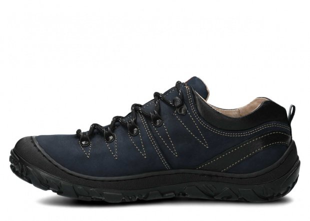 Nízké trekové boty NAGABA 241 tmavě modrá crazy kožené