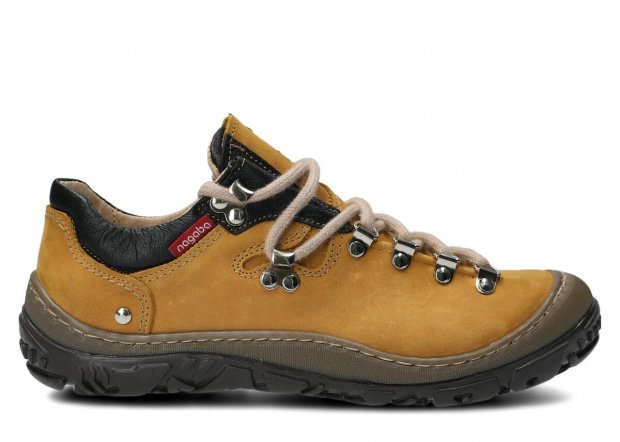 Nízké trekové boty NAGABA 054 žlutá crazy kožené
