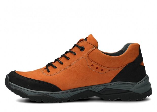 Pánské nízké trekové boty NAGABA 408 oranžová campari kožené