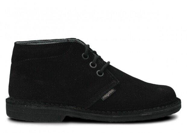 Kotníkové boty NAGABA 074 černá velur kožené