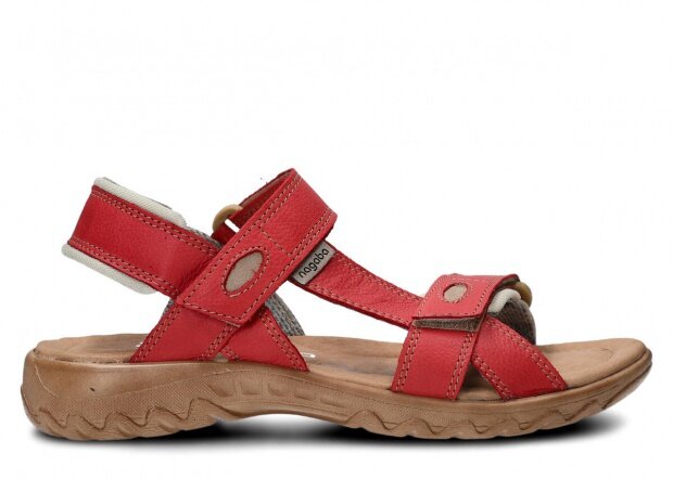 Dámské sandály NAGABA 168 červená rustic kožené