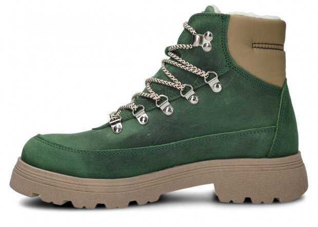 Kotníkové trekové boty NAGABA 285 zelená crazy kožené