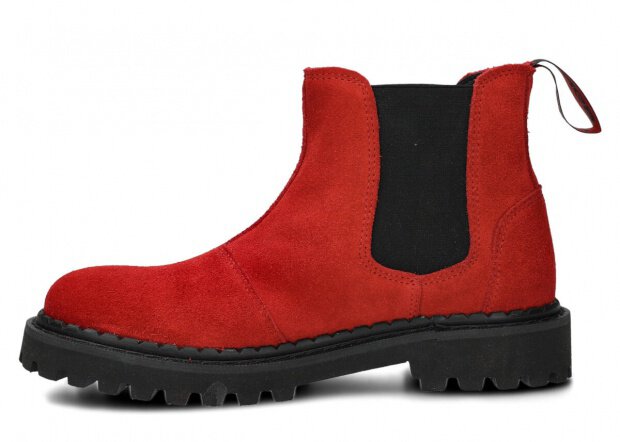 Dámské kotníkové boty NAGABA 620 červená velur kožené