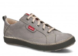 Polobotky NAGABA 243 šedá samuel kožené