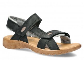 Dámské sandály NAGABA 168 černá rustic kožené