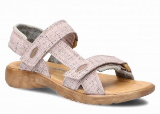 Dámské sandály NAGABA 168 růžová velur kožené plus