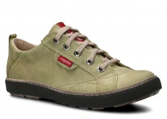 Polobotky NAGABA 243 zelená barka kožené