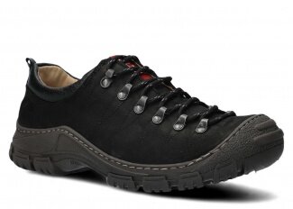 Pánské nízké trekové boty NAGABA 444 černá crazy kožené