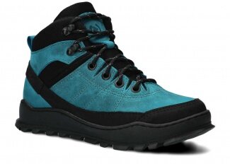 Kotníkové boty NAGABA 244 tyrkysová crazy koža