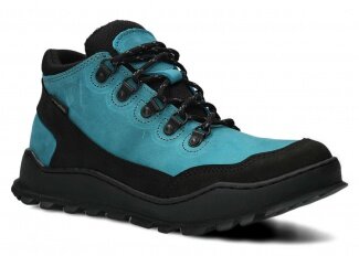 Kotníkové boty NAGABA 246 tyrkysová crazy koža