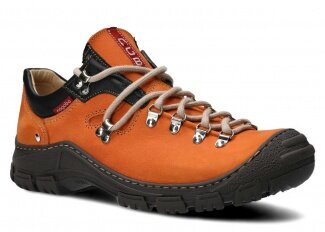 Pánské nízké trekové boty NAGABA 055 oranžová campari kožené