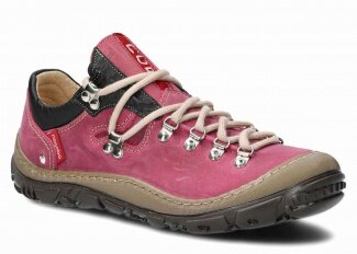 Nízké trekové boty NAGABA 054 růžová crazy kožené