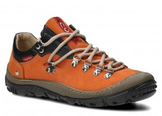 Nízké trekové boty NAGABA 054 oranžová campari kožené