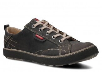 Polobotky NAGABA 243 grafitová crazy kožené