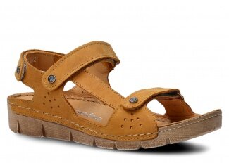 Dámské sandály NAGABA 306 žlutá parma kožené