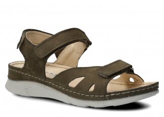 Dámské sandály NAGABA 102 khaki samuel kožené