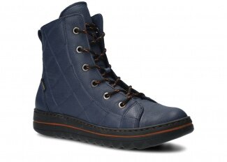 Kotníkové boty NAGABA 328 tmavě modrá rustic kožené