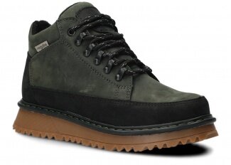 Kotníkové boty NAGABA 600 khaki crazy koža