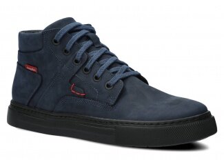 Pánské kotníkové trekové boty NAGABA 430 tmavé modrá crazy kožené