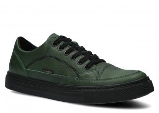 Pánské polobotky NAGABA 462 zelená mrak koža