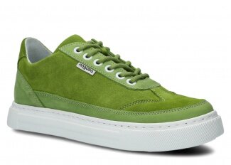 Polobotky NAGABA 608 pistácie parma kožené