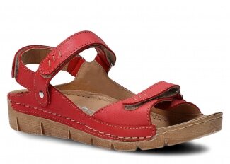 Dámské sandály NAGABA 359 červená rustic kožené