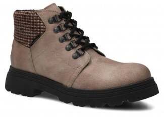 Kotníkové trekové boty NAGABA 114 béžová mrak kožené