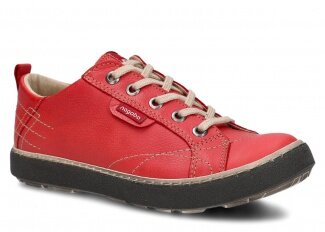 Polobotky NAGABA 243 červená rustic kožené