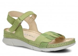 Dámské sandály NAGABA 101 jasně zelená samuel kožené