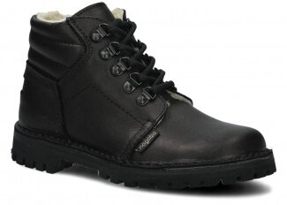 KOTNÍKOVÉ TRAPERKY NAGABA 112 LUCZ ČERNÁ MAGNUM KOŽENÉ + BERÁNEK - 36