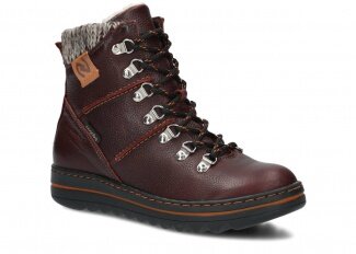 Dámské kotníkové boty NAGABA 329 bordó faeda kožené