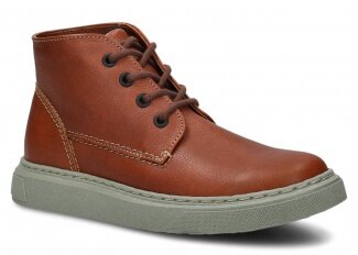 Dámské kotníkové boty NAGABA 050 hnědá mrak kožené