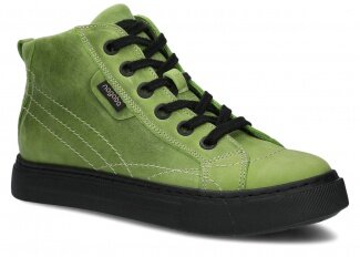 Kotníkové boty NAGABA 252 pistácie crazy kožené