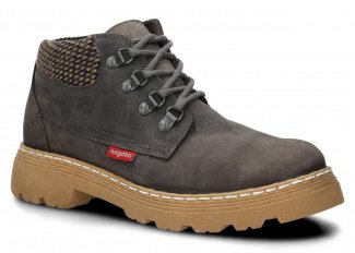 DÁMSKÉ KOTNÍKOVÉ BOTY NAGABA 320 GRAFITOVÁ CRAZY KOŽENÉ + FLEECE - VELIKOST 38