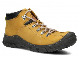 Pánské kotníkové trekové boty NAGABA 456 žlutá crazy kožené