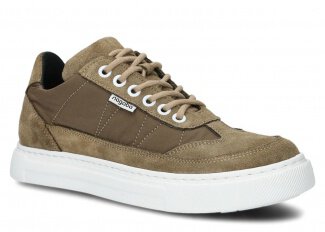 POLOBOTKY NAGABA 606 OLIVOVÁ VELUR KOŽENÉ - 37