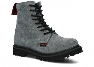 GLÁDY SHARK NAGABA 8H ŠEDÁ VELUR KOŽENÉ - VELIKOST 38