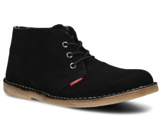 Kotníkové boty NAGABA 082 černá velur kožené