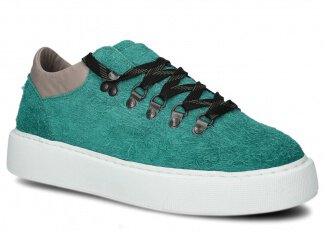 BOTY PRO MLÁDEŽ 901 SMARAGDOVÁ VELUR KOŽENÉ - VELIKOST 39