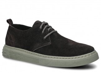 Pánské polobotky NAGABA 474 grafitová velur wax kožené
