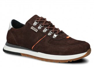 Pánské polobotky NAGABA 460 tmavě hnědá velur kožené