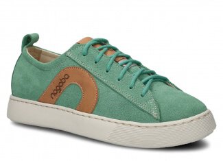 Polobotky NAGABA 611 mátová velur kožené