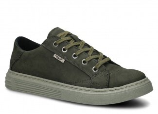 Pánské polobotky NAGABA 412 khaki crazy kožené