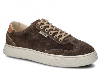 Polobotky NAGABA 612 hnědá velur wax kožené