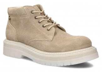 Dámské kotníkové boty EVENEMENT EV079 béžová velur wax kožené