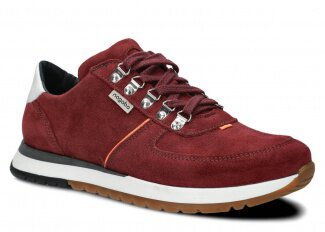 Pánské polobotky NAGABA 460 bordó velur kožené