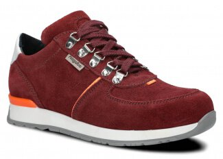 Polobotky NAGABA 313 bordó velur kožené