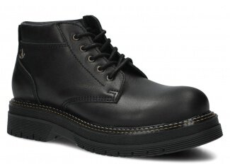 Dámské kotníkové boty EVENEMENT EV079 černá blue kožené