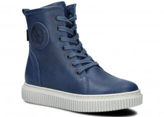 Kotníkové boty NAGABA 3931 tmavě modrá mrak kožené