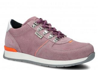 Polobotky NAGABA 313 světle růžová velur kožené